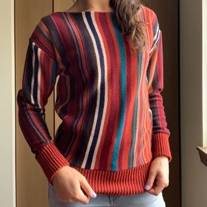 Vintage Vertical Striped Sweater
